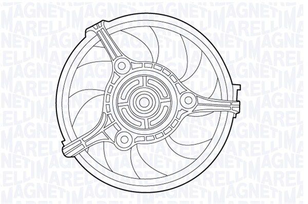 MAGNETI MARELLI Вентилятор, охлаждение двигателя 069422527010